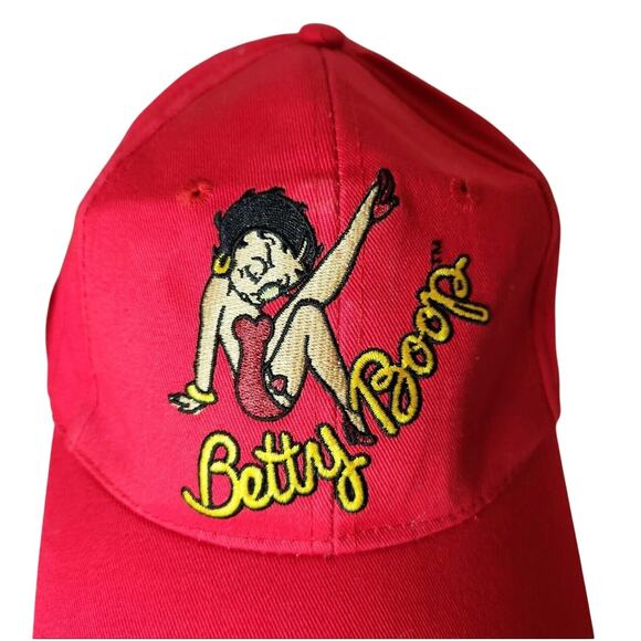 Betty Boop Baseball Hat Cap Sugar Loaf 2011 Red One Size Boop Oop Doop Kiss Lips - Picture 2 of 8